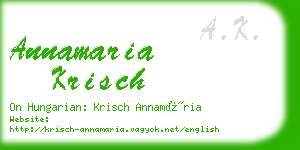 annamaria krisch business card